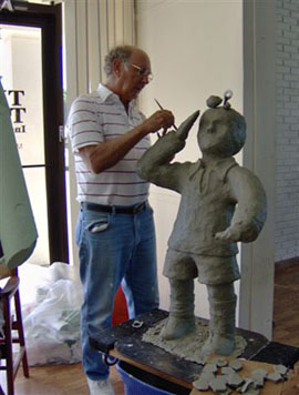 making of the statue