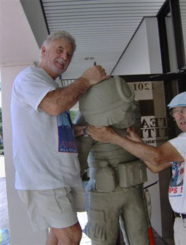 making of the statue