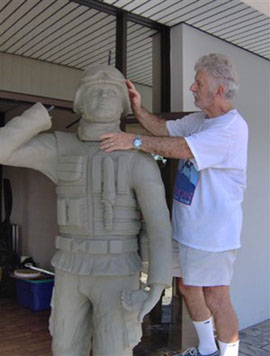 making of the statue