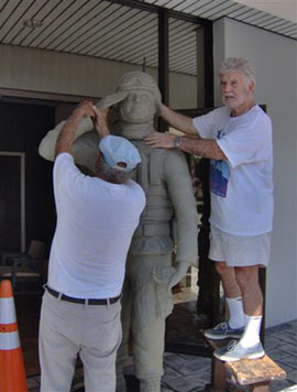 making of the statue